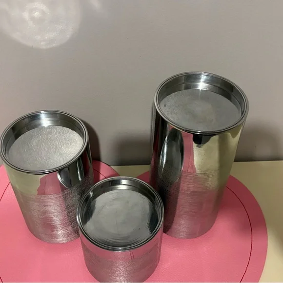 Vera Wang Silver Textured Candle Holder Set - Picture 2 of 8